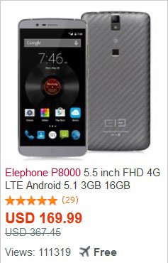 Elephone-P8000 на GeekBuying